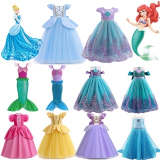Nnjxd Đầm Hóa Trang Công Chúa Lọ Lem Nàng Tiên Cá / Nàng Tiên Cá / rapunzel belle Quyến Rũ Cho Bé Gái