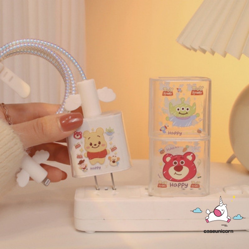 DISNEY Dễ Thương Bộ 1 Phụ Kiện Bảo Vệ Cáp Sạc usb 18 / 20w Hình Hoạt Hình toy story Đáng Yêu
