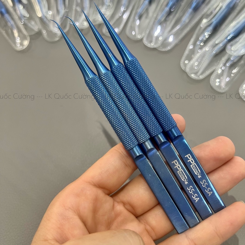Nhíp Titan xanh PP, không từ tính, chuyên gắp ic, tụ nhỏ, câu dây , cực nhọn