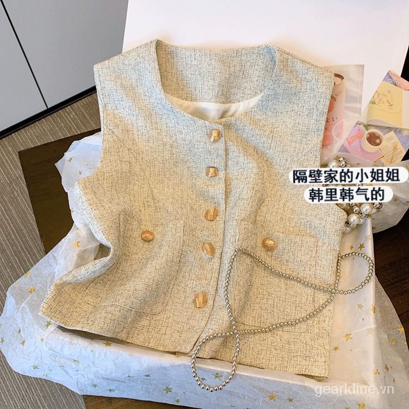Áo Không Tay Phong Cách retro Thời Trang Mùa Hè Mới 2023 Dành Cho Nữ