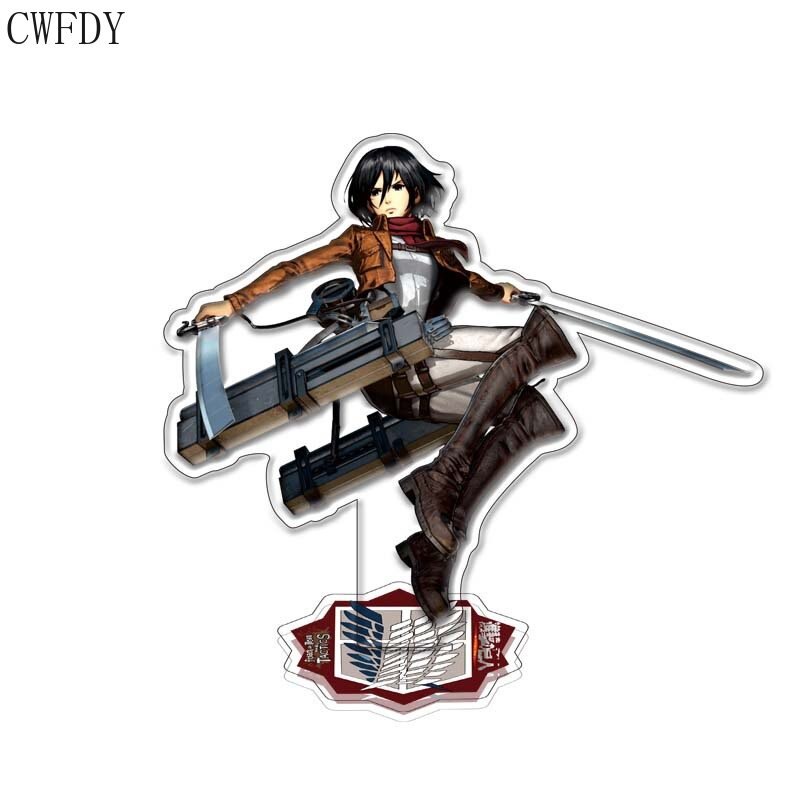Mô hình Standee Anime Attack on Titan Acrylic Stand Eren Yerger Reiner Braun Figurines decor góc học tập để bàn 15cm