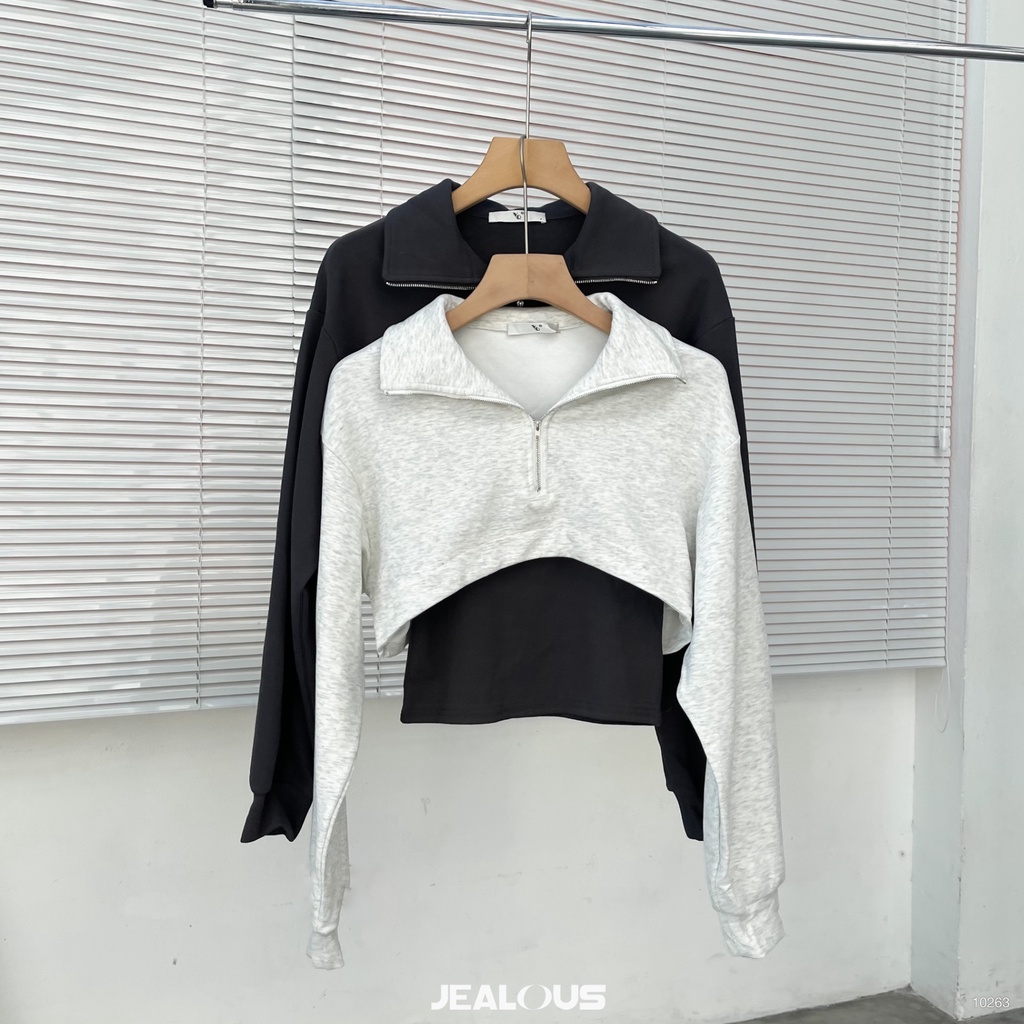 Áo polo zip vát cong hai lớp VQ - 10263