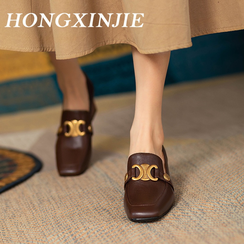 HONGXINJIE  dép sandal nữ đế cao giày cao gót nữ đi chơi giày sandal FBL23903AM 36Z230908