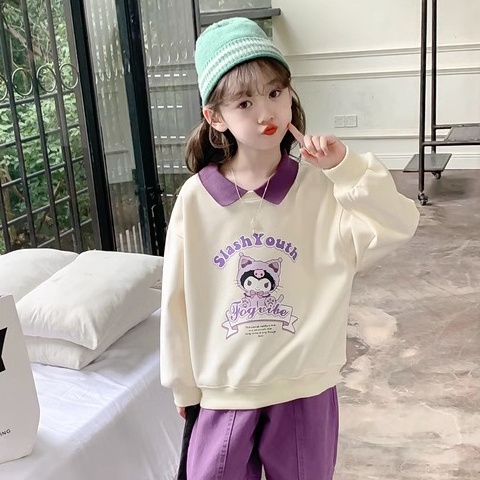 Áo Thun polo Mỏng Tay Dài Phong Cách Thời Trang Mùa Thu 2023 Mới Cho Bé Gái