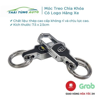 Móc khóa ô tô inox cao cấp in logo các hãng xe ô tô