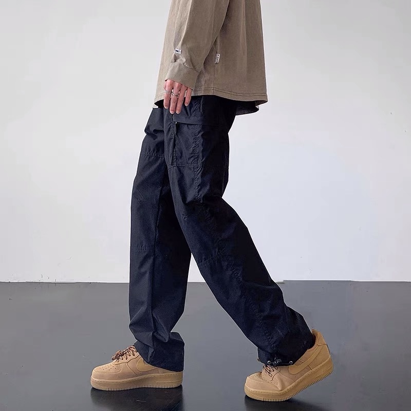 Quần thể thao nam cargo dáng xuông ống rộng phong cách hiphop phối màu basic EQ008 Meme