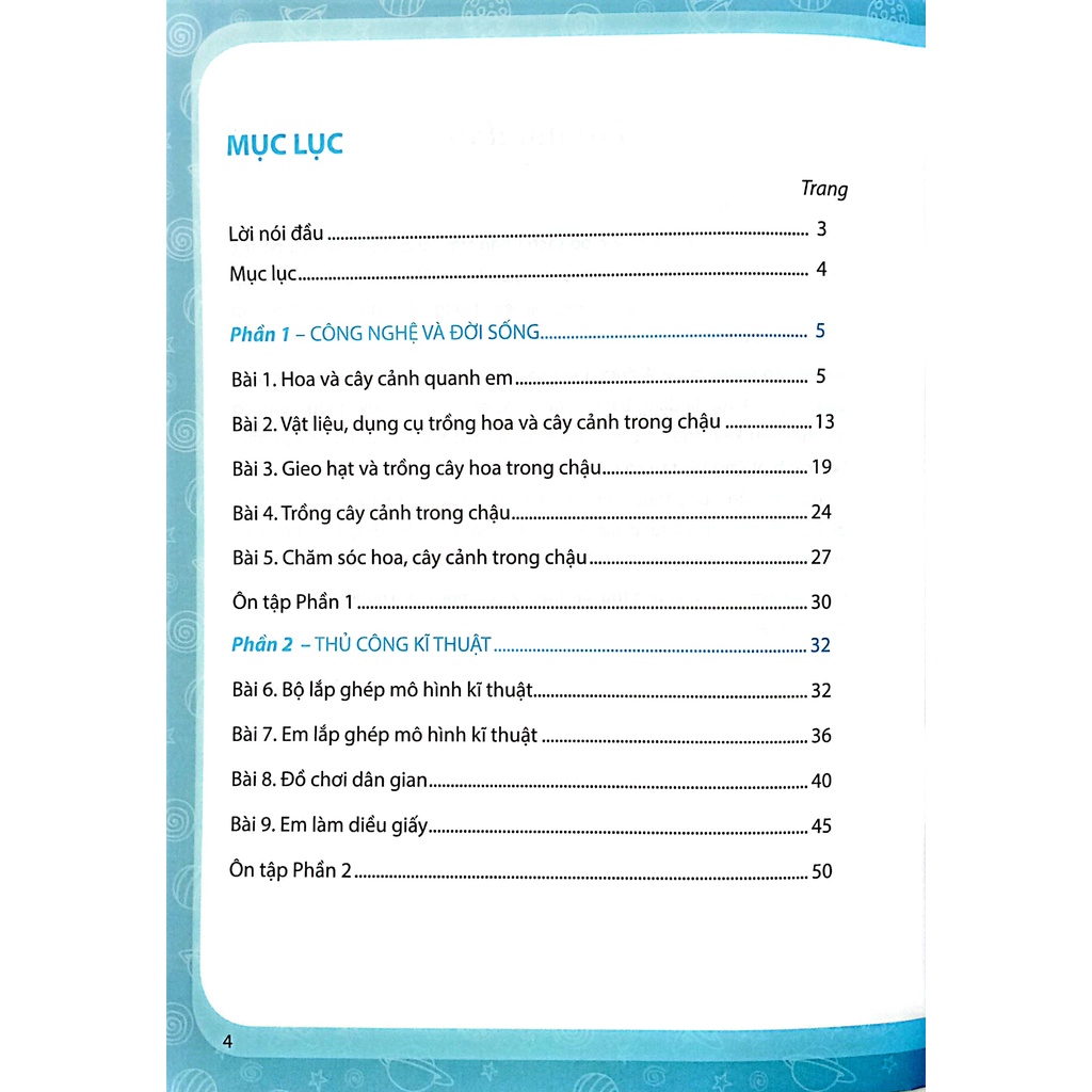 Sách Vở Bài Tập Công Nghệ 4