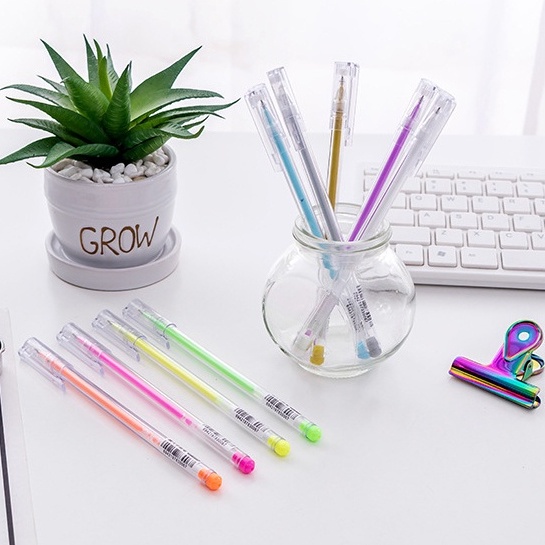 Bút viết calligraphy ngòi 0.5mm nhiều màu dễ thương Bút Nước Nhiều Màu Sắc Sáng Tạo--Giuseppe123