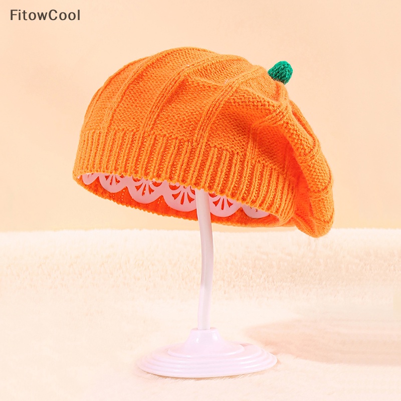Mũ beret Dệt Kim Phong Cách Bí Ngô halloween 2023 Cho Mẹ Và Bé