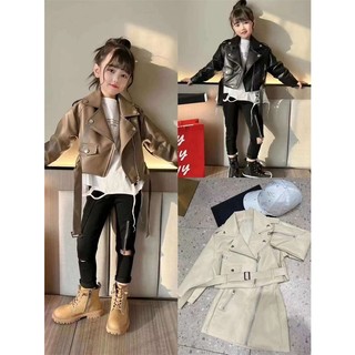  Hàng Có Sẵn Áo Khoác Da Mỏng Chống Gió Thời Trang Thu Đông Phong Cách Hàn Quốc Cho Nữ