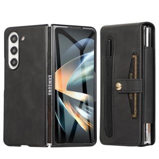 Bao da điện thoại pu chống sốc 2 trong 1 có ngăn đựng bút cho samsung galaxy z fold 5 4 3 2 fold5 fold4 fold3 fold2 5g ốp