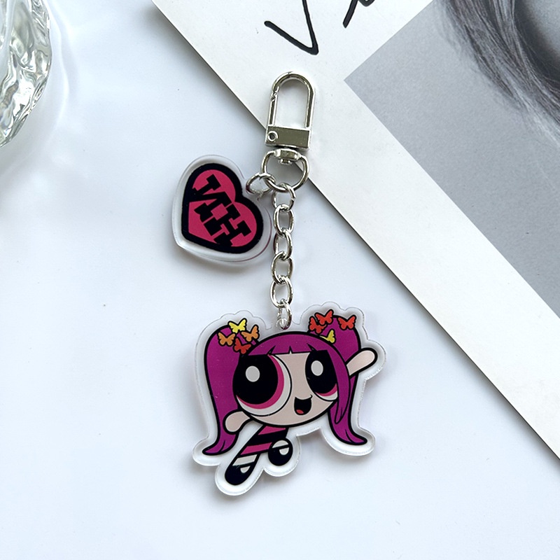 Móc Khóa Hai Mặt acrylic Phong Cách kpop Nans get up Cobrand Cao Bồi minji peripheral