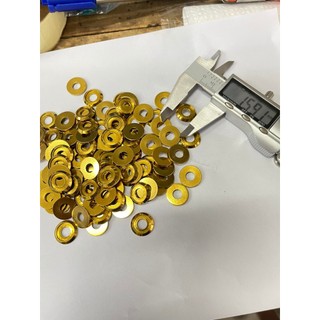 Lông đền 6ly inox xi vàng , long đền 6li ring6mm D16