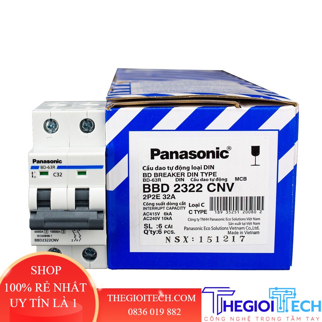 Cầu dao tự đồng 2 pha Panasonics 40A