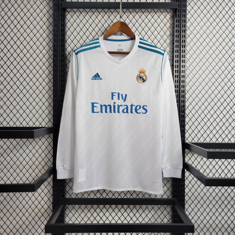 Bộ Quần Áo Bóng Đá Dài Tay real madrid Mùa Giải 2017-17 - 18