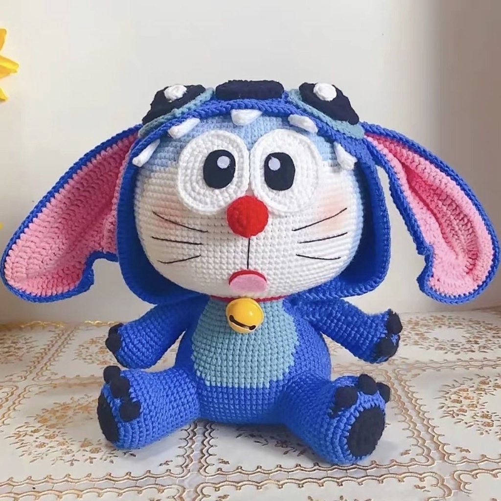 Búp Bê Mèo Máy doraemon Đan Len Thủ Công Dùng Làm Quà Tặng Cho Bạn Bè