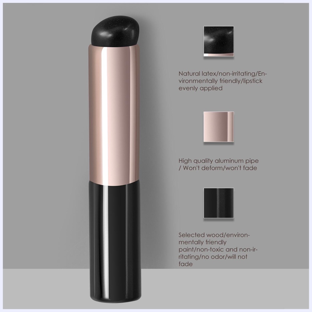 Cọ Tô Son Môi Đầu Tròn mini Bằng silicone Tiện Dụng