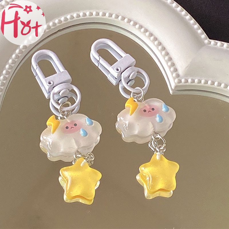 Jr Móc Khóa Hình Đám Mây Ngôi Sao Năm Cánh Xinh Xắn