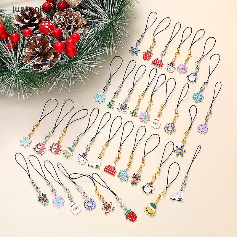 / / Quà Tặng Giáng Sinh / / Móc Khóa Hình Ông Già Noel Hoạt Hình Bằng Kim Loại Chống Thất Lạc Cho Điện Thoại