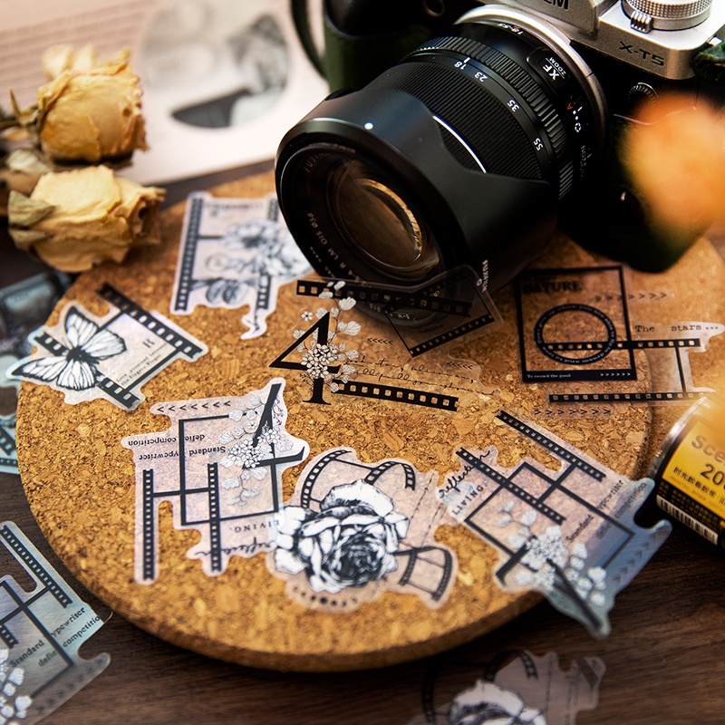 Enwei Bộ 30 Miếng Dán Hình Bướm Phong Cách vintage Chống Thấm Nước Trang Trí Sổ Tay