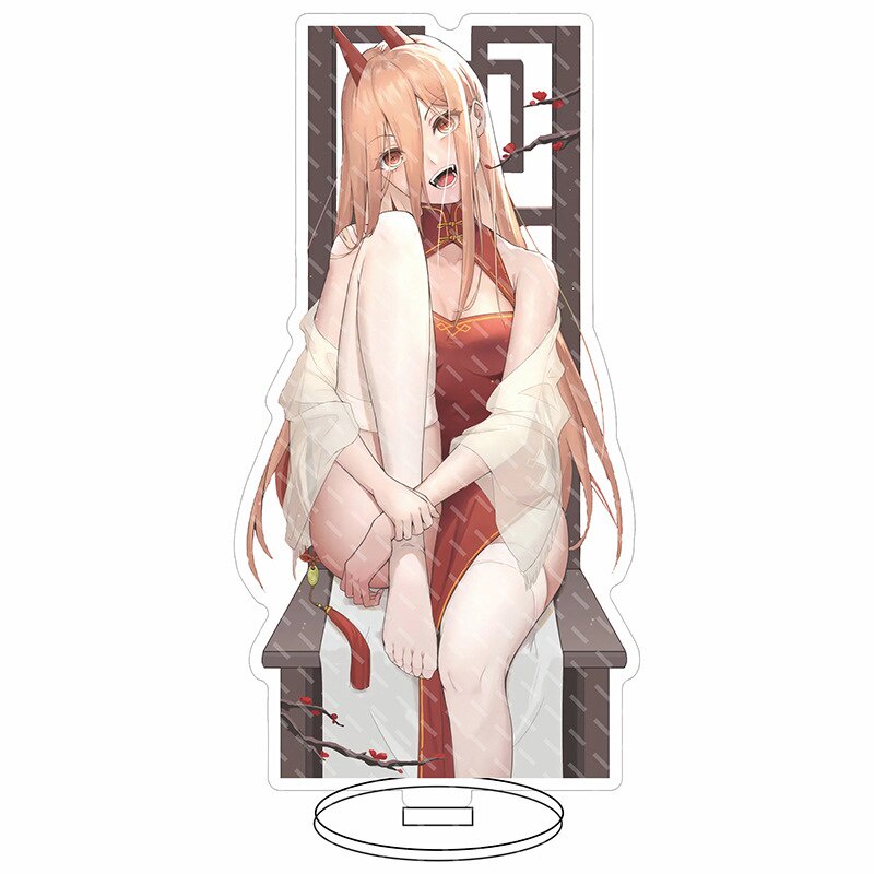 Mô hình Standee Japan Manga Anime Chainsaw Man Power Makima Higashiyama Kobeni mica trong anime chibi trưng bày