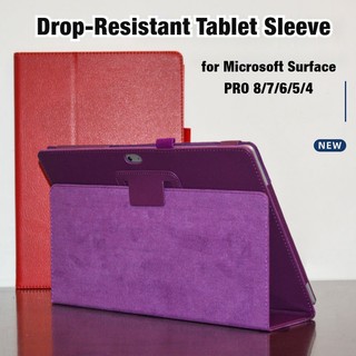 Bao da máy tính bảng pc chống sốc màu trơn cho microsoft surface pro 8 pro 7 / 6 / 5 / 4 ốp