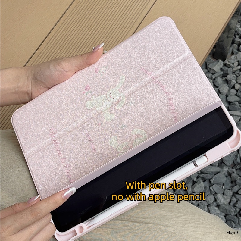 Bao Da Máy Tính Bảng Bằng acrylic Hình Thỏ Hoa Cho Ipad 10.2 10 10.9 Mini 6 Ipad 9.7 Air 4 Pro 11 / 12.9 Gen 9 Ốp