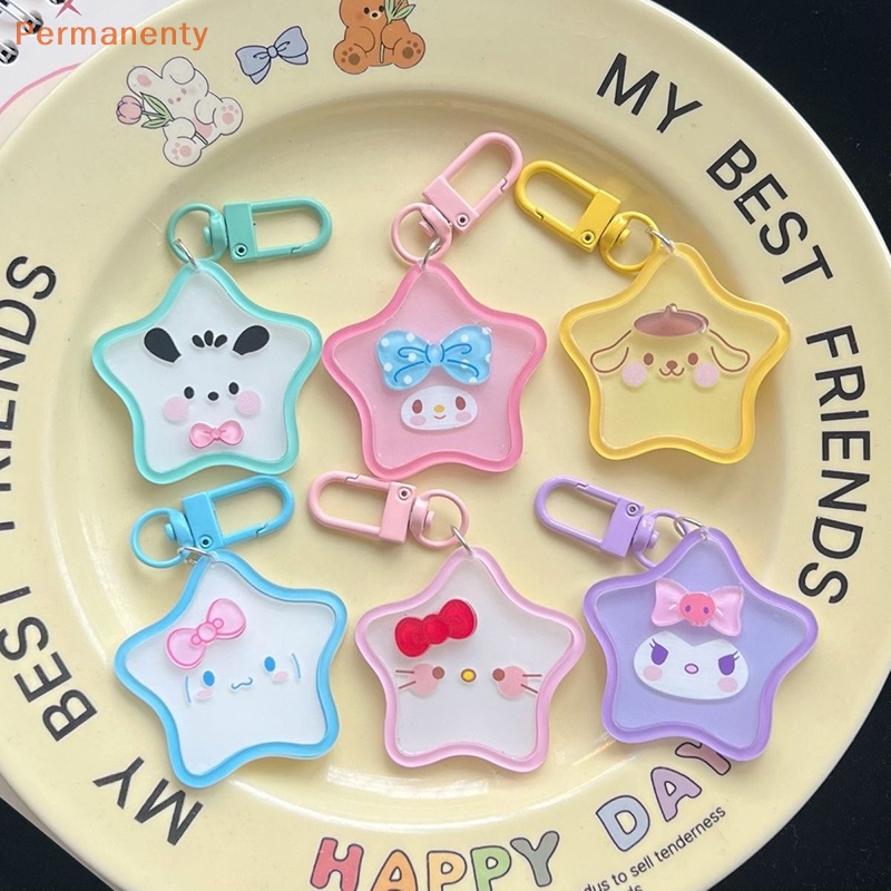 Móc Khóa acrylic Hình sanrio Ngôi Sao Hoạt Hình Dễ Thương