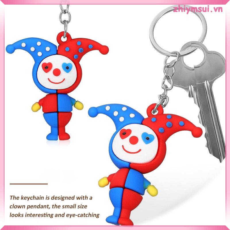Móc Khóa Hình Búp Bê Chú Hề Vui Nhộn