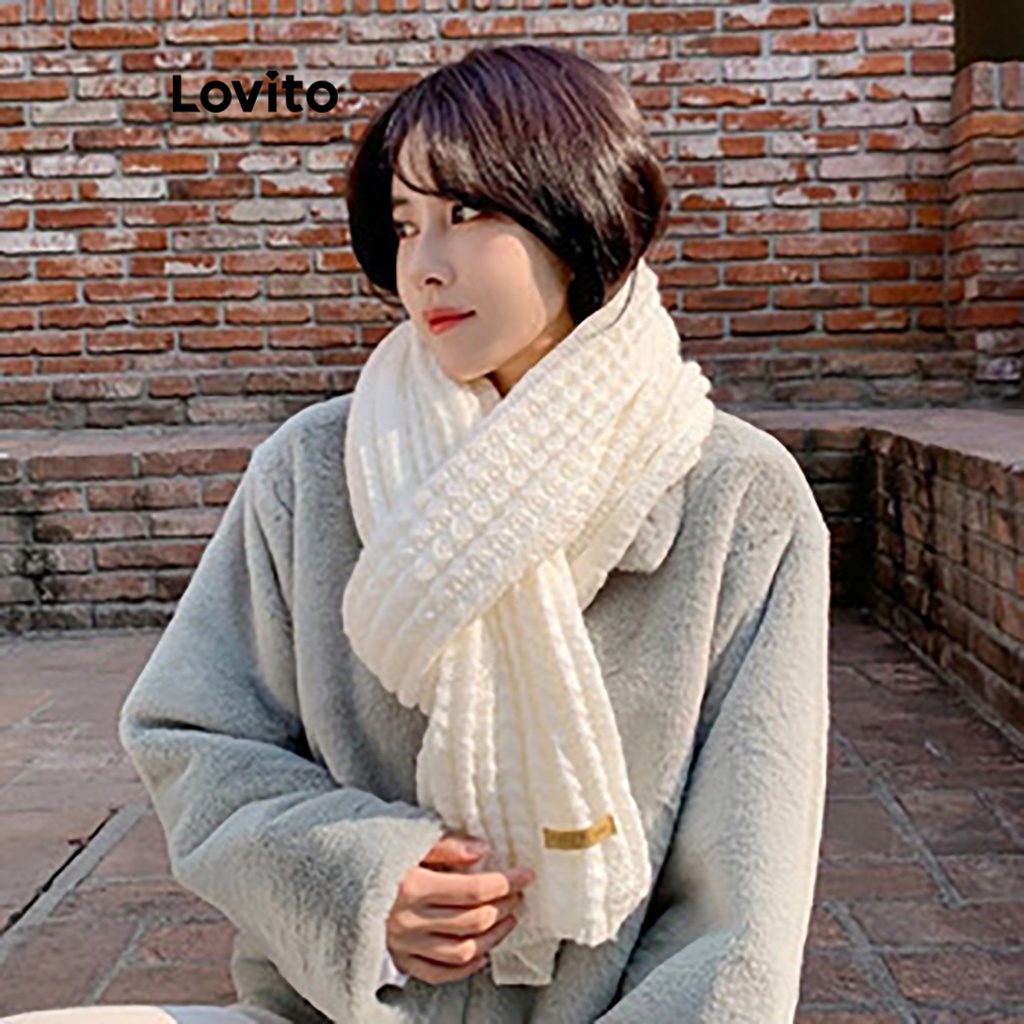 Lovito Khăn quàng cổ trơn thông thường dành cho nữ LNA28282 