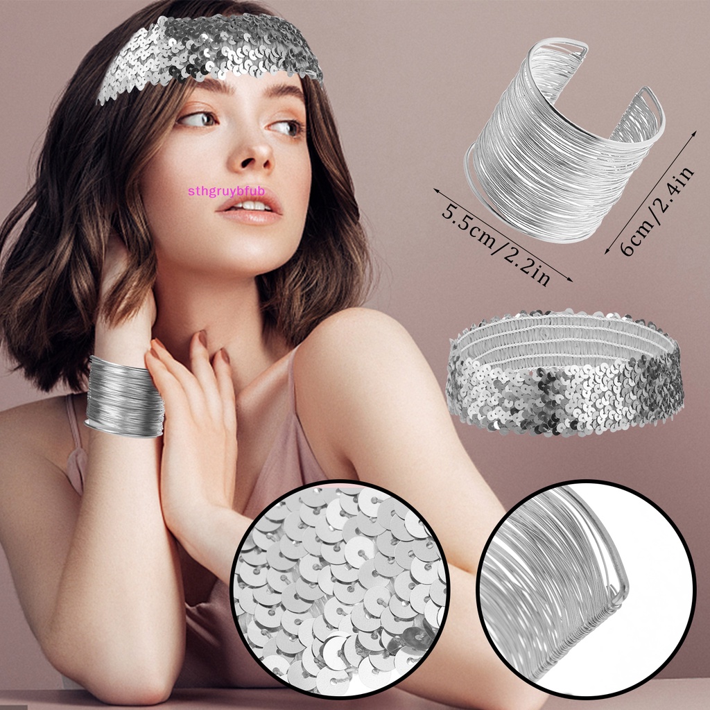 Sthb set 7 Kính Mát Vuông Màu Bạc Thời Trang Năm 1970s disco