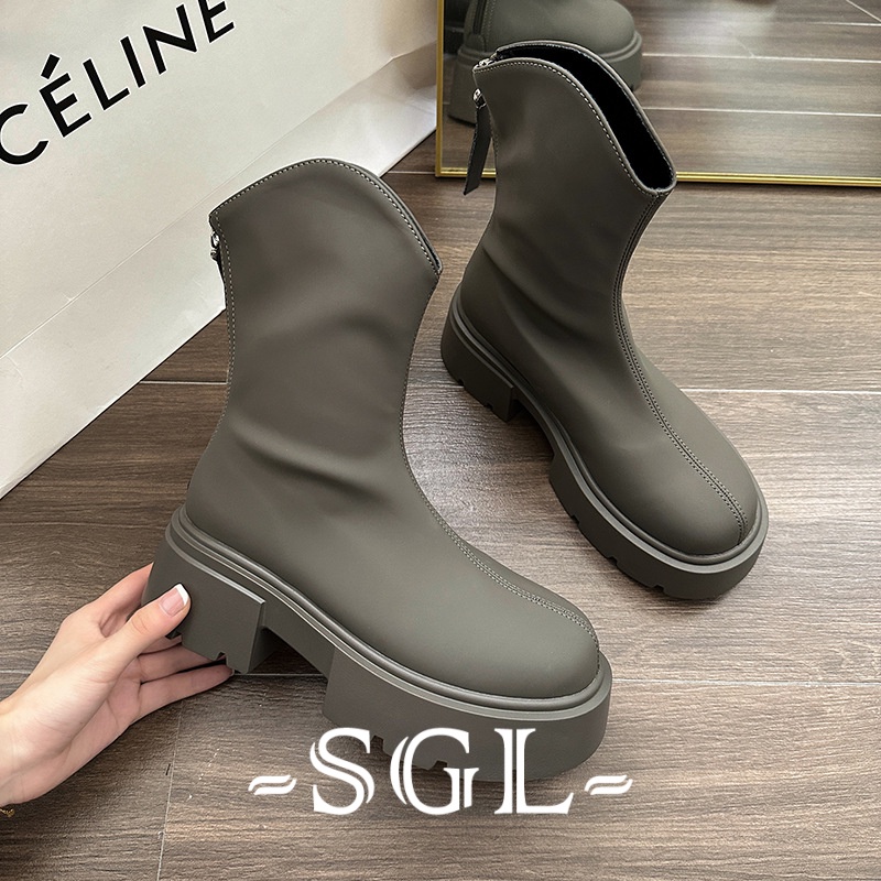 SHIGELAN giày boot nữ, Bốt nữ cao cổ kiểu dáng Martin hot trend Đẹp Thời thượng Đẳng cấp Độ bền cao FSX2391CH238Z230921