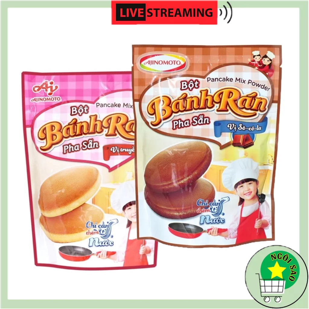 Bột bánh rán Doremon Ajinomoto vị truyền thống / socola gói 200g