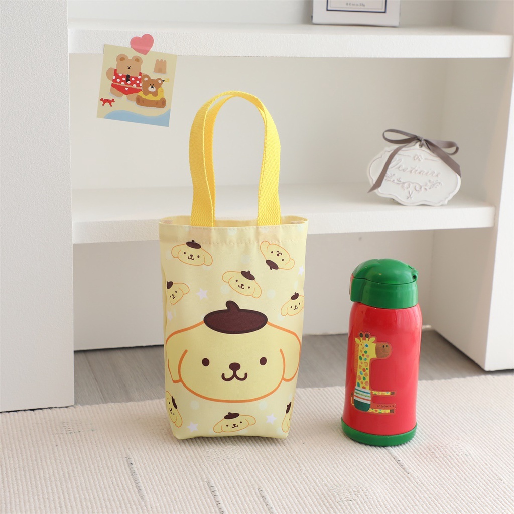 Túi Vải canvas mini Đựng Bình Nước In Hình Hoạt Hình sanrio Thân Thiện Với Môi Trường