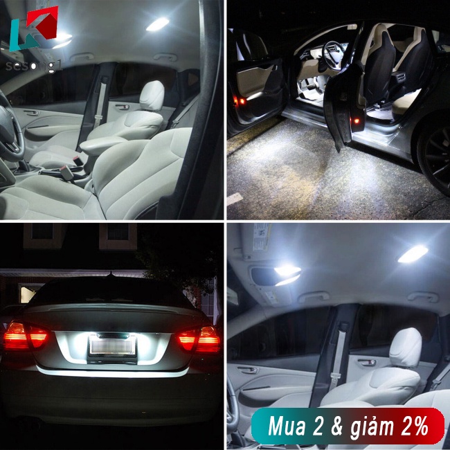 Sesong Set 12 Bóng Đèn led t10 t15 6000k 360 Độ Chuyên Dụng Cho Xe Hơi