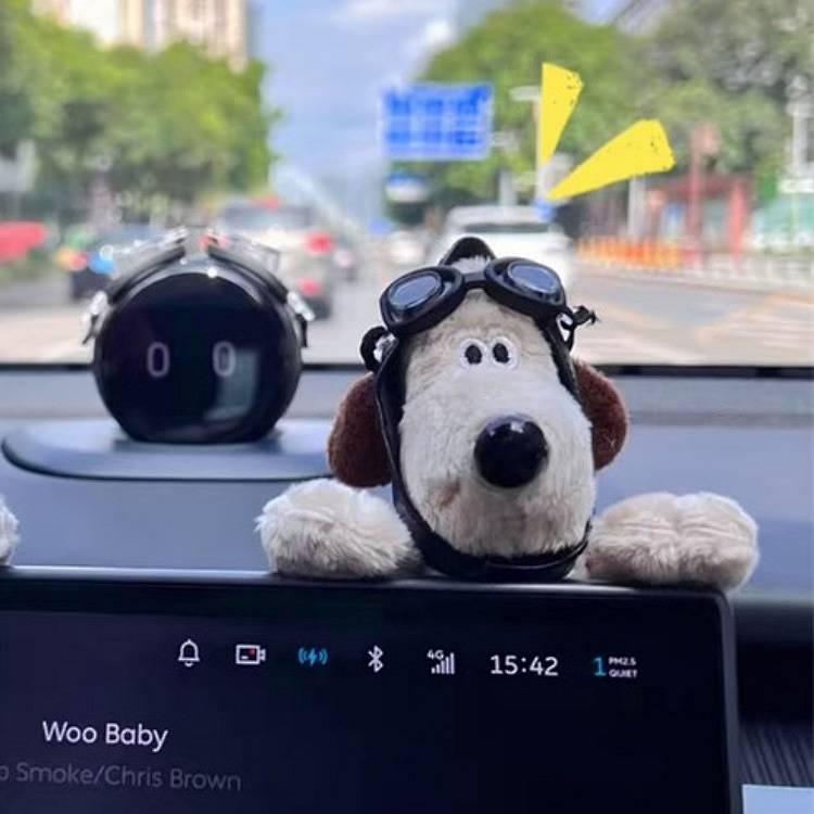 Car Small Ornaments Cute Cartoon Women's Car Screen Decoration Doll Ornaments High-Grade Sense Car Interior Luxury Block Ornament YlSl