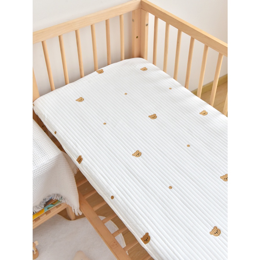 Ga Trải Giường Vải cotton Thêu Họa Tiết Hoạt Hình Dễ Thương Cho Bé Mẫu Giáo