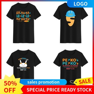 Áo thun tay ngắn cổ tròn in hình hololive usada pekora thời trang cho nam và nữ