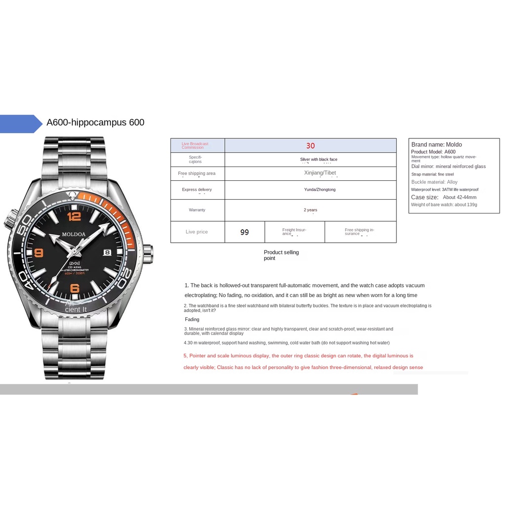 Thời Trang Đồng Hồ Đeo Tay Chống Nước Màu Dạ Quang Dành Cho Nam