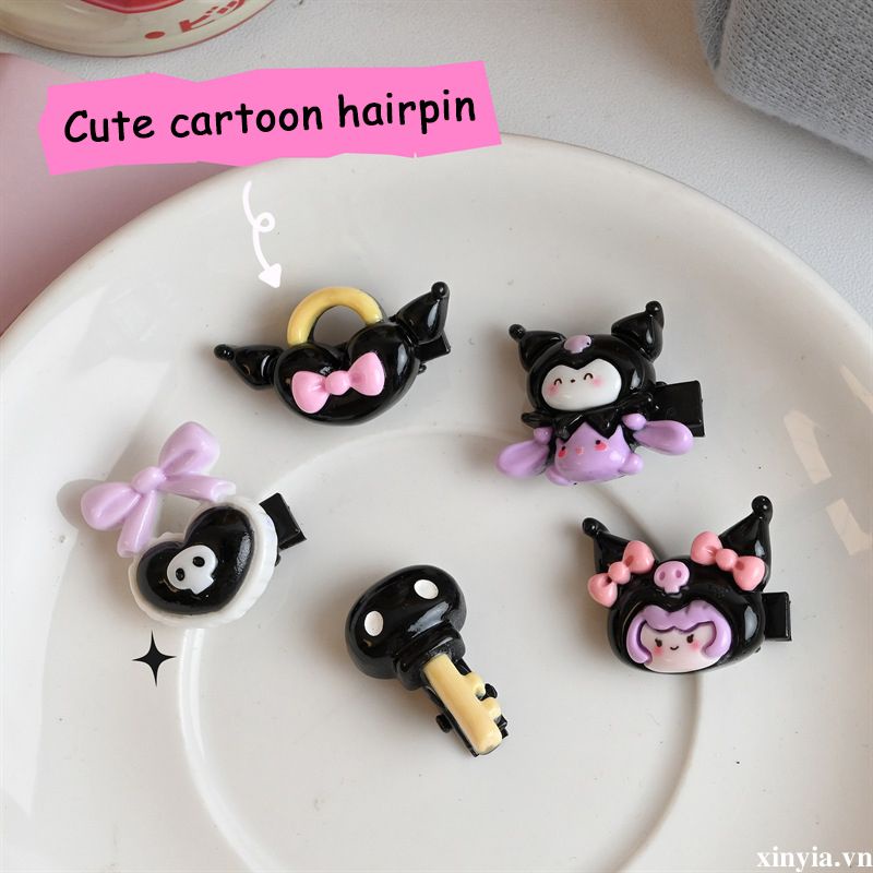 💌💌Kẹp Tóc kuromi mini Hình Mèo Đen Ngọt Ngào