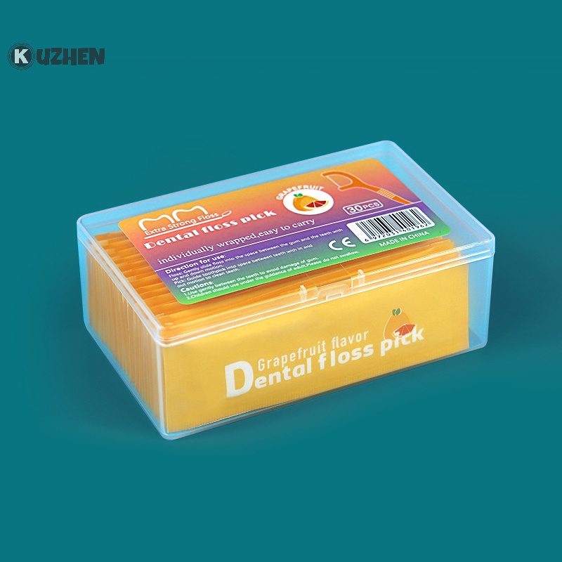 Hộp 30 Tăm Xỉa Răng Hương Trái Cây Nhiều Màu Sắc