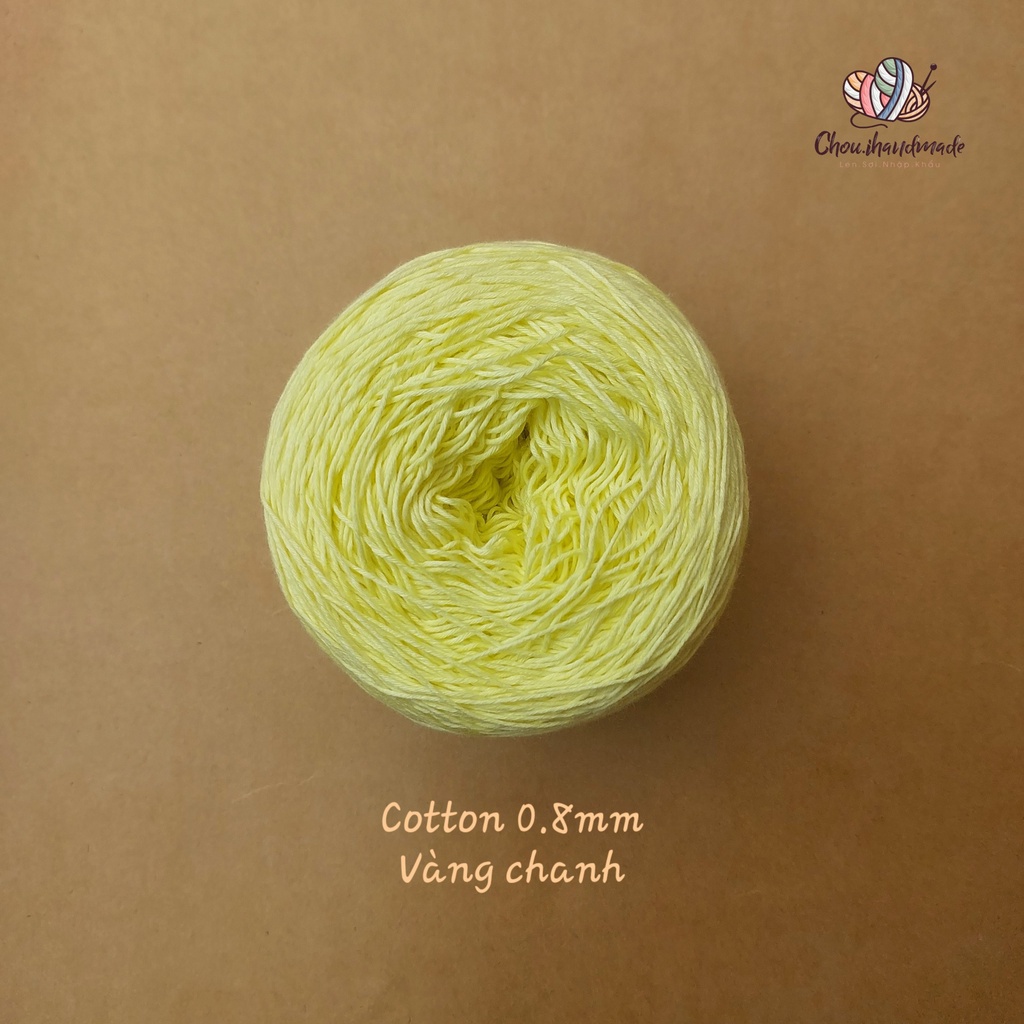 Cuộn cotton 100% organic 0.8mm, 200g, Chouihandmade