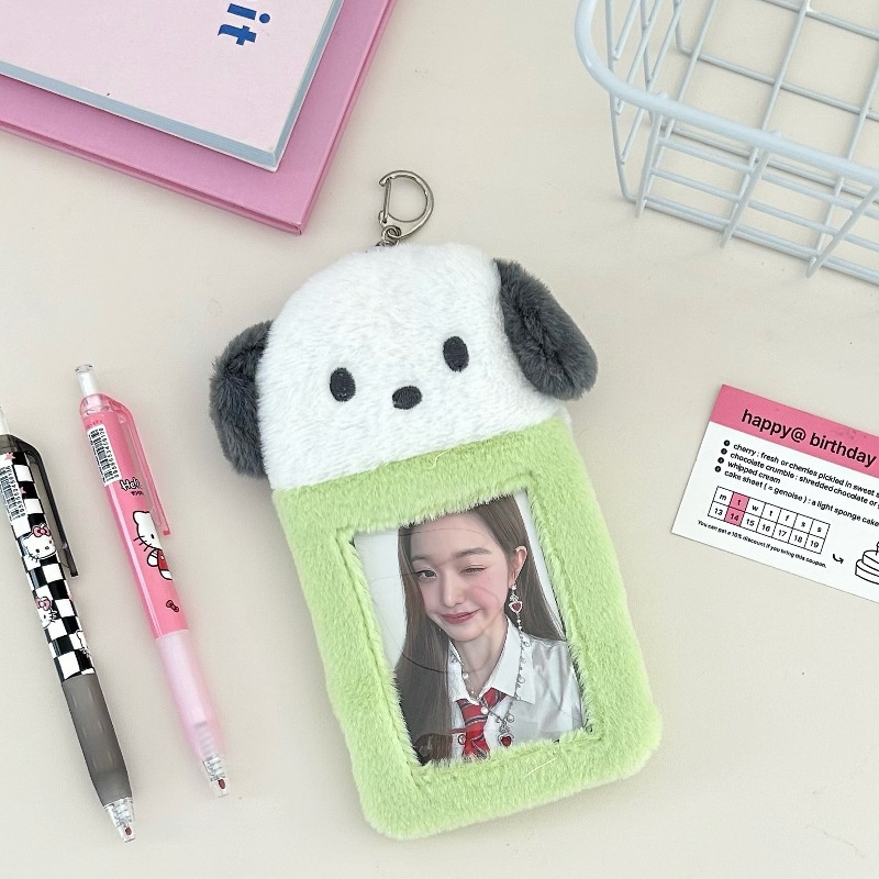 Túi Đựng Thẻ id Bằng Vải Bông Họa Tiết sanrio kuromi Hoạt Hình Dễ Thương
