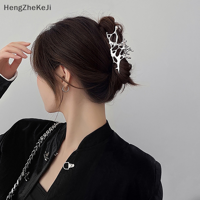 Kẹp Tóc Hình Cá Mập Bằng Kim Loại Màu Bạc Thời Trang Phong Cách Hàn Quốc Cho Nữ hengzhekeji]