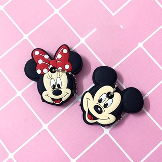 1 Móc Khóa Silicon Hình Chuột mickey / minnie Đội Mũ Dễ Thương Ốp