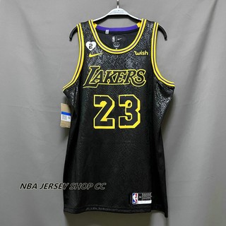 Nam mới chính hãng 2020 chung kết nba los angeles lakers #23 lebron james jersey mamba đen ép nhiệt