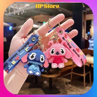 Móc khóa Stitch Lego cute siêu đẹp móc treo chìa khoá xe máy cao cấp móc khoá hoạt hình hot trend