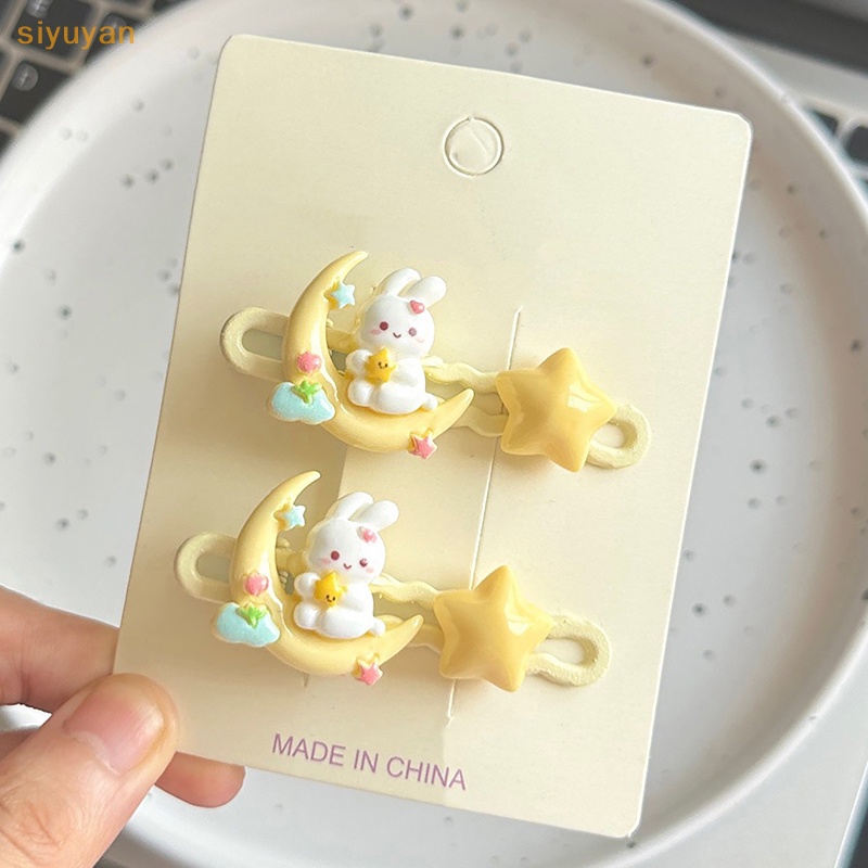 Kẹp Tóc Hình Thỏ Ngồi Trên Mặt Trăng Dễ Thương Cho Bé Gái vn