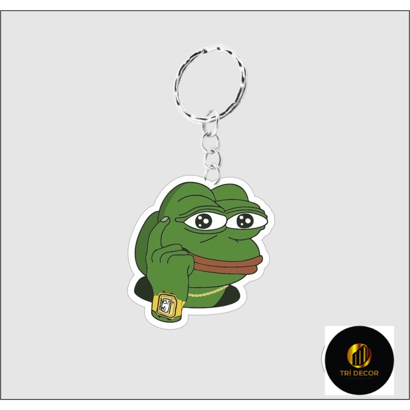 Móc khoá mica ếch xanh Pepe các cảm xúc