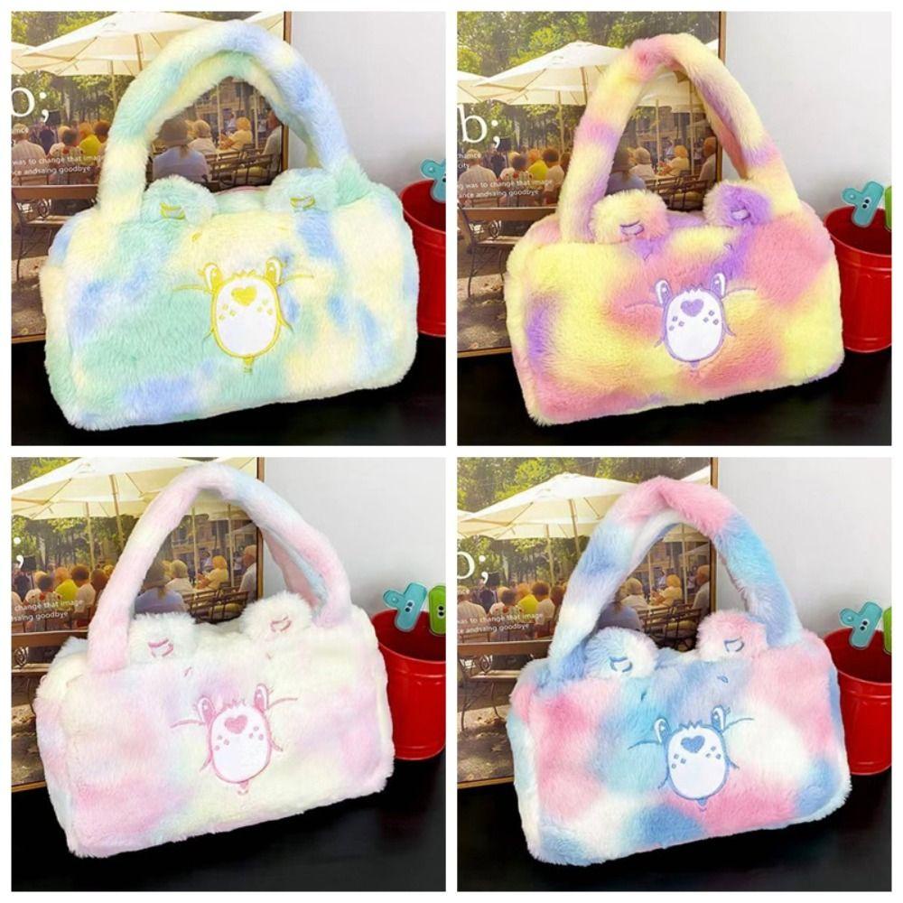 Dyruidoj1 carebears Túi Đeo Chéo Đựng Tiền Xu Bằng Vải Bông In Họa Tiết Gấu Hoạt Hình Màu Cầu Vồng